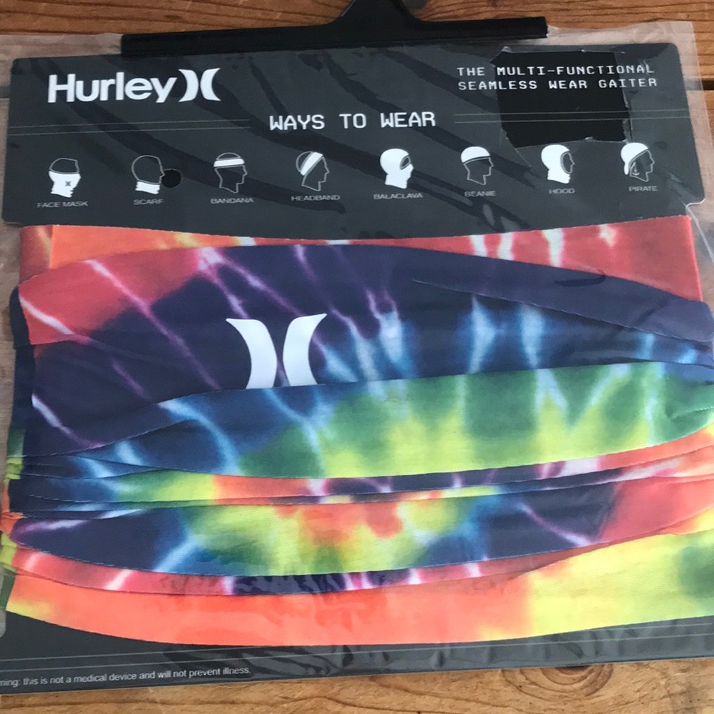 NWT Hurley Rainbow Multi-Functional Gaiter (mask)